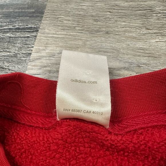 Vintage Y2K Adidas University Of Kansas Jayhawks Red Mens M Crewneck Sweatshirt - Picture 5 of 10